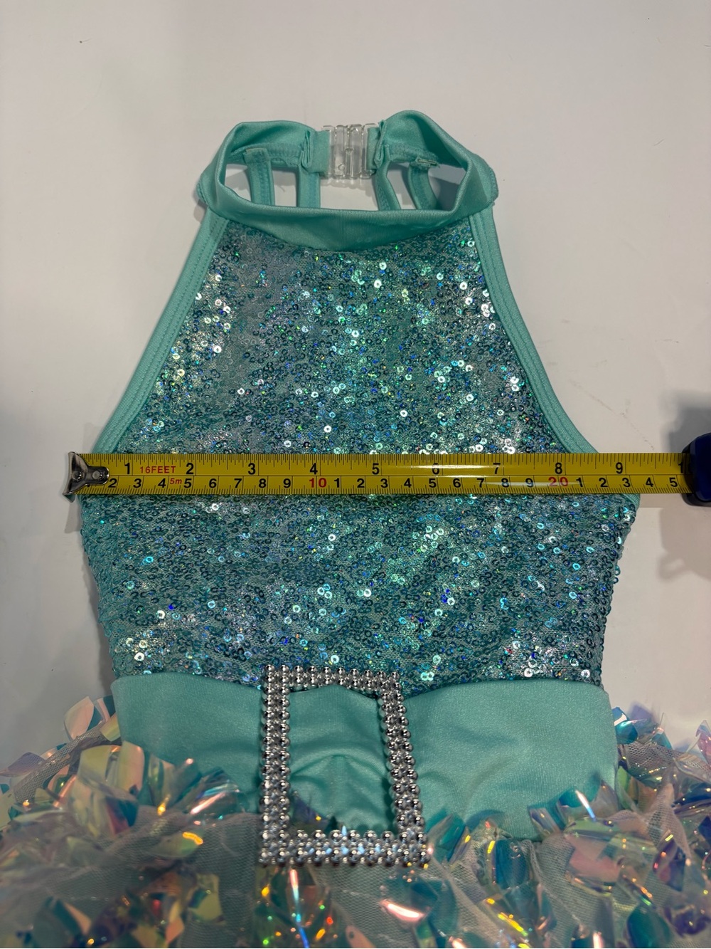 Gracie Girls Dance Costume SC Small Blue Sequin Shorts Tutu 18-24 Mo/ 2T - Picture 9 of 10